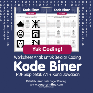 Worksheet Anak – Belajar Coding: Kode Biner (Download Full PDF Printable A4)